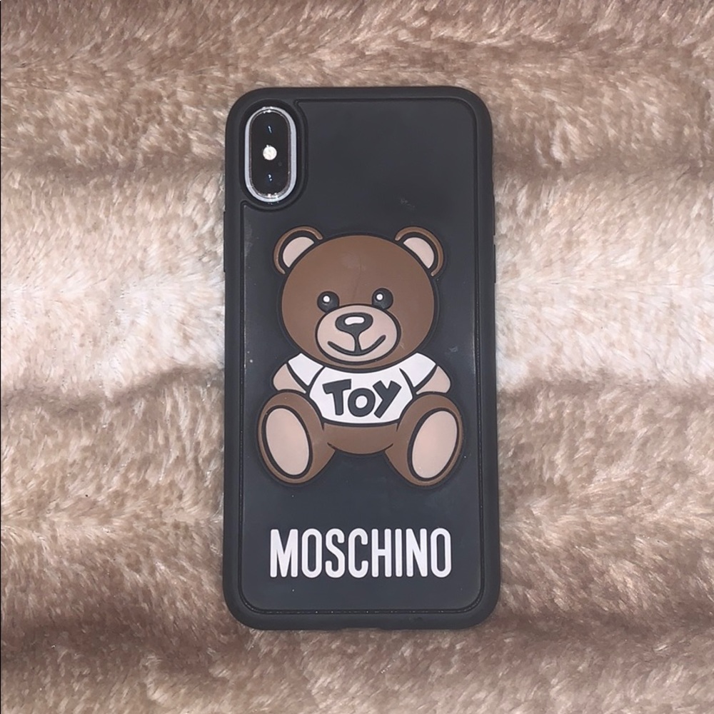 Authentic Moschino Teddy Bear IPhone X Case